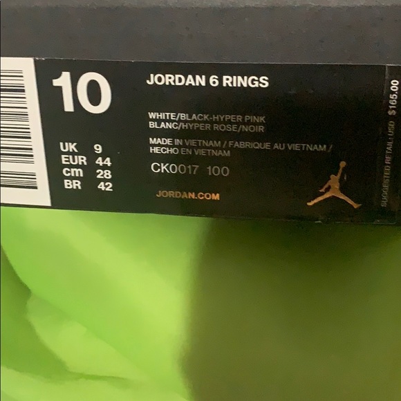 JORDAN 6 RINGS - Picture 4 of 4
